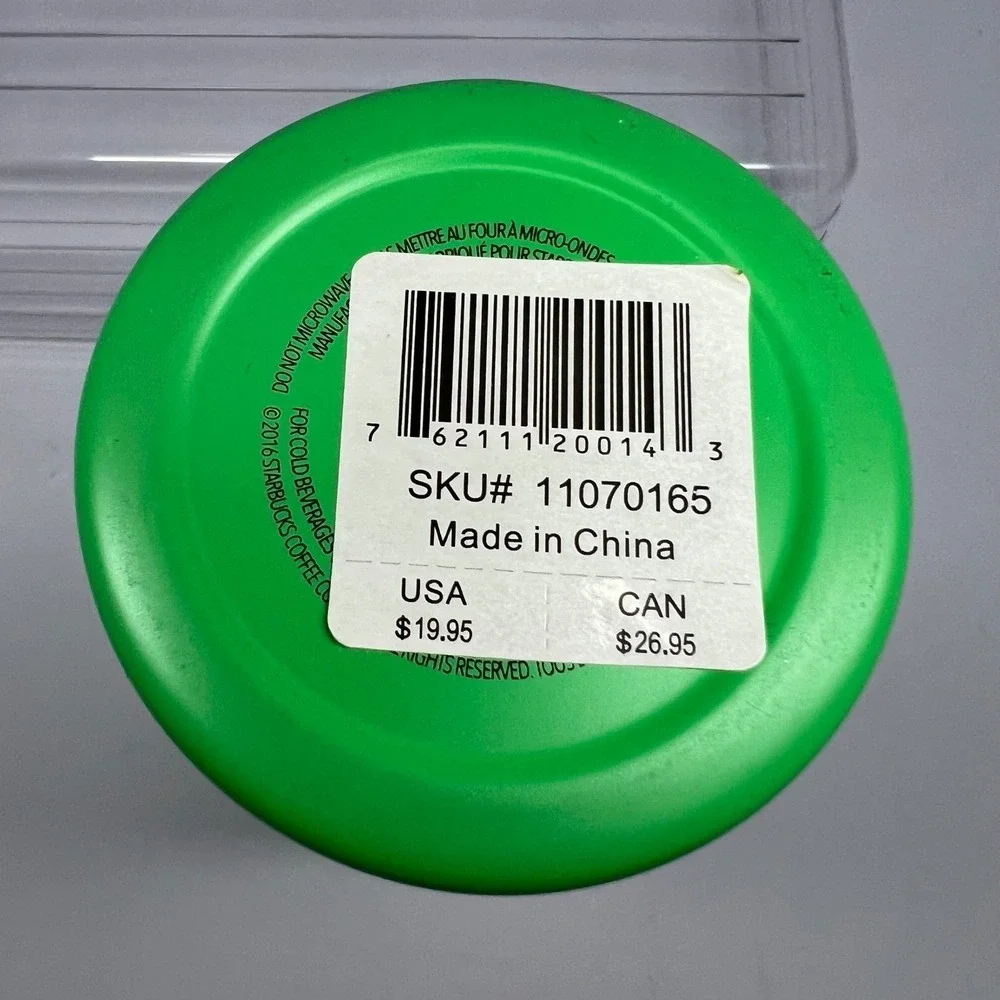 Starbucks Matte Lime Green Stainless Steel Insulated Cold‎ Cup Tumbler 24oz